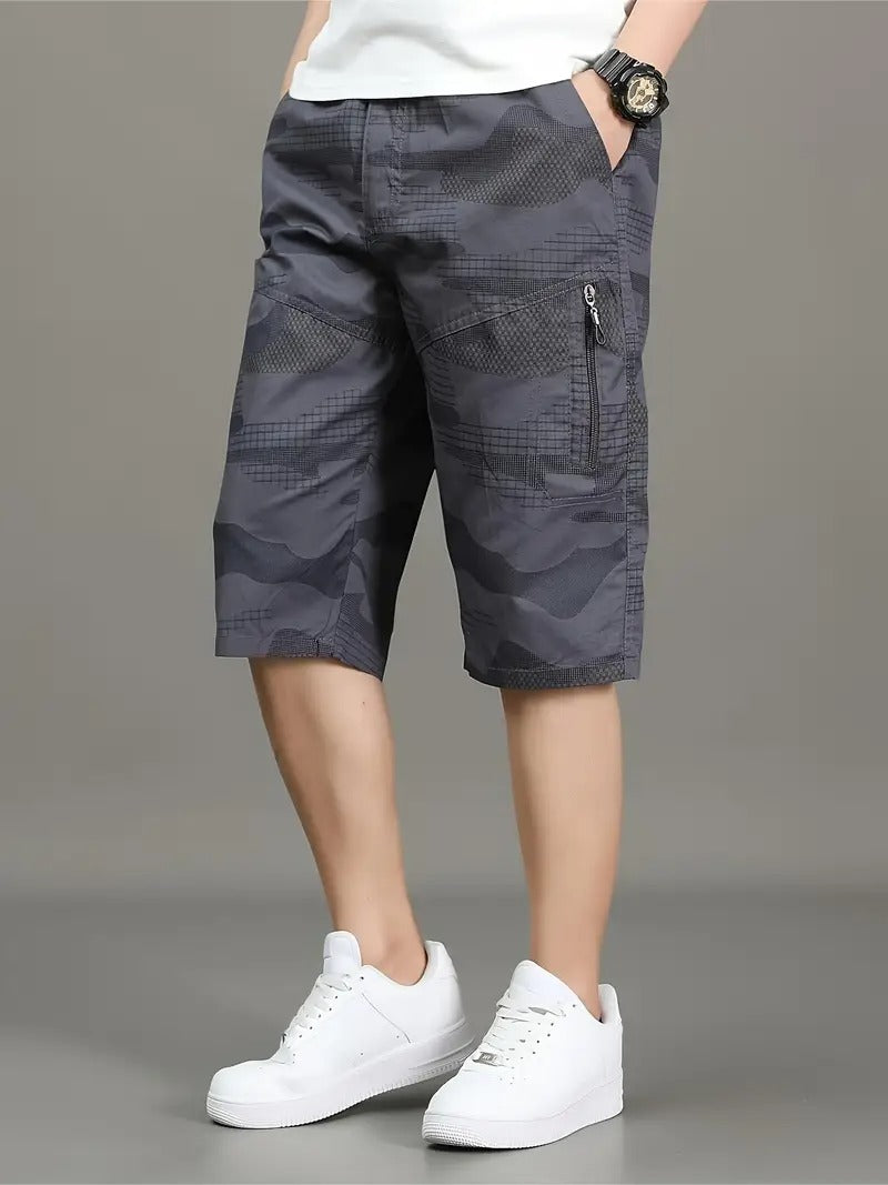 Men’s Navy Camo Utility Cargo Shorts