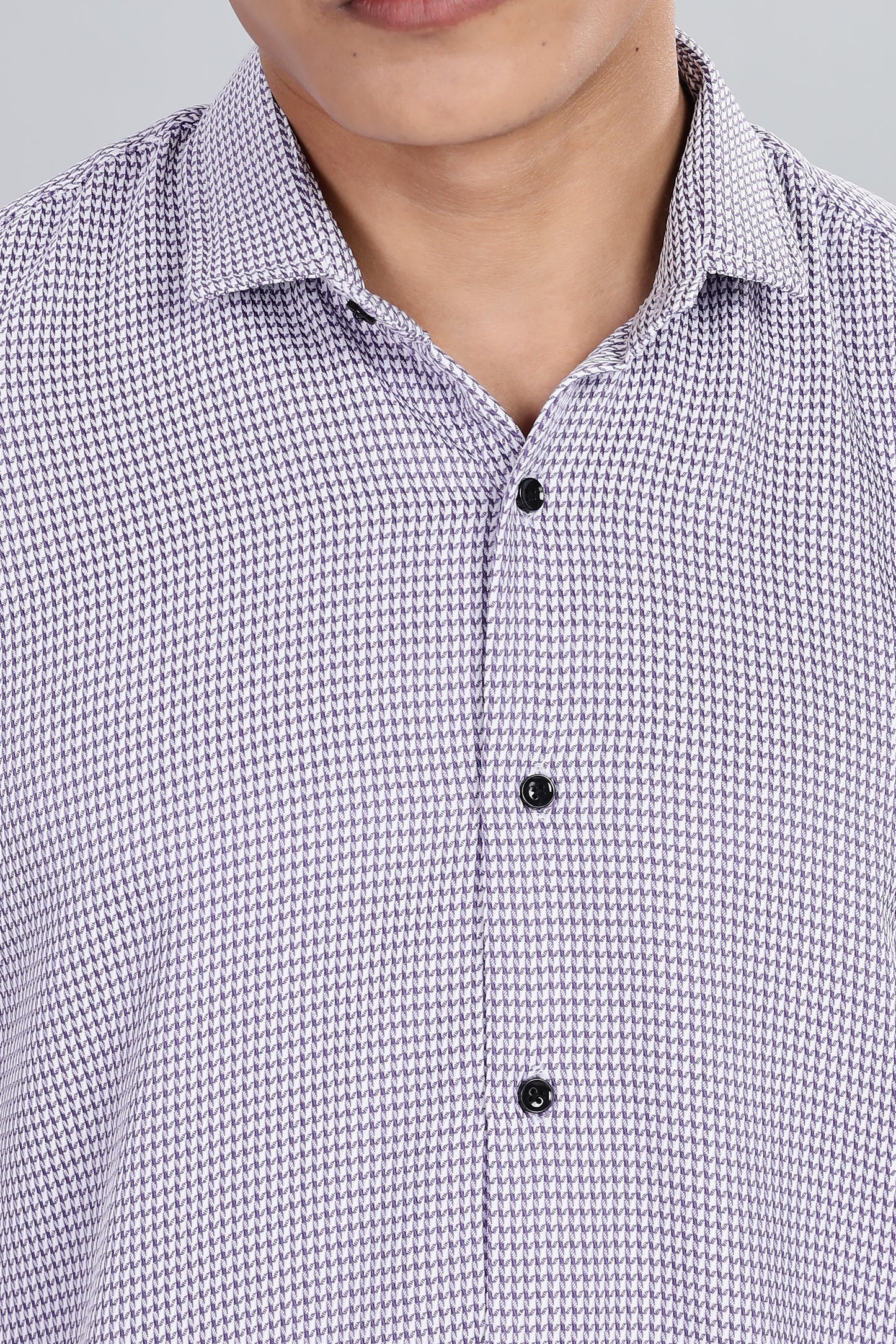 Men’s Short Sleeve Casual Shirt(Purple) – Premium Cotton Blend | Lightweight & Breathable