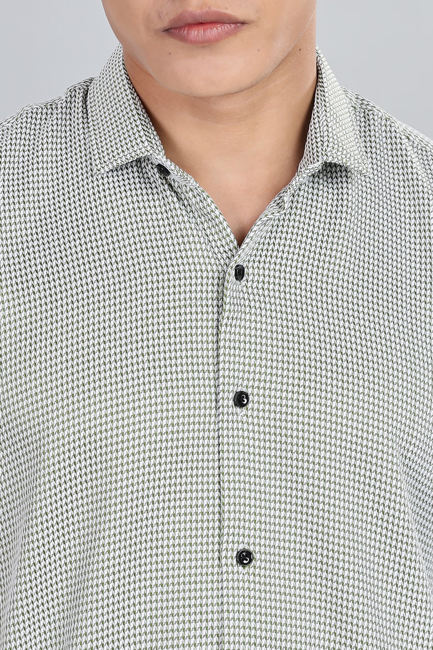 Men’s Short Sleeve Casual Shirt(Olive Green) – Premium Cotton Blend | Lightweight & Breathable