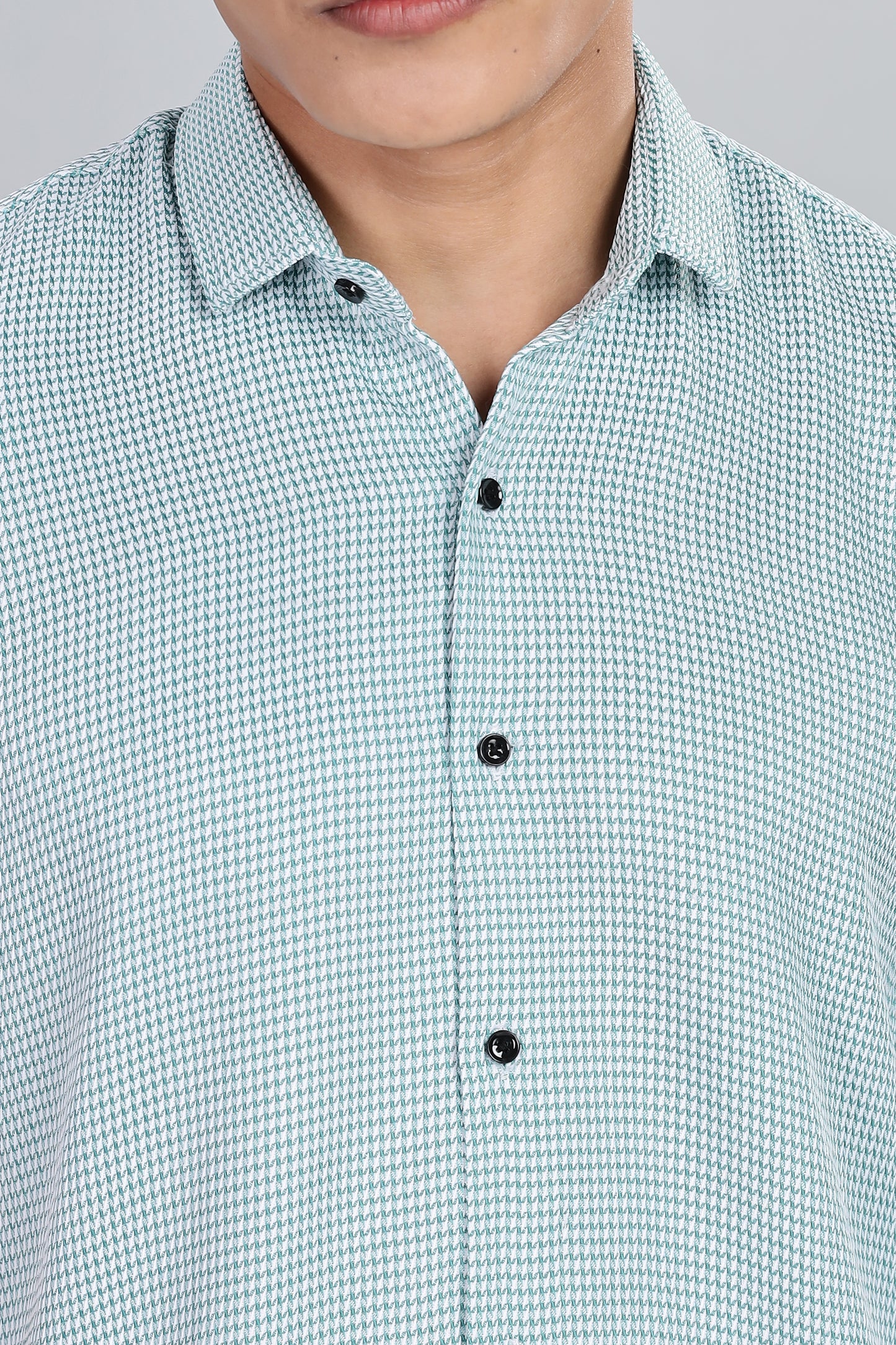 Men’s Short Sleeve Casual Shirt(AQUE) – Premium Cotton Blend | Lightweight & Breathable