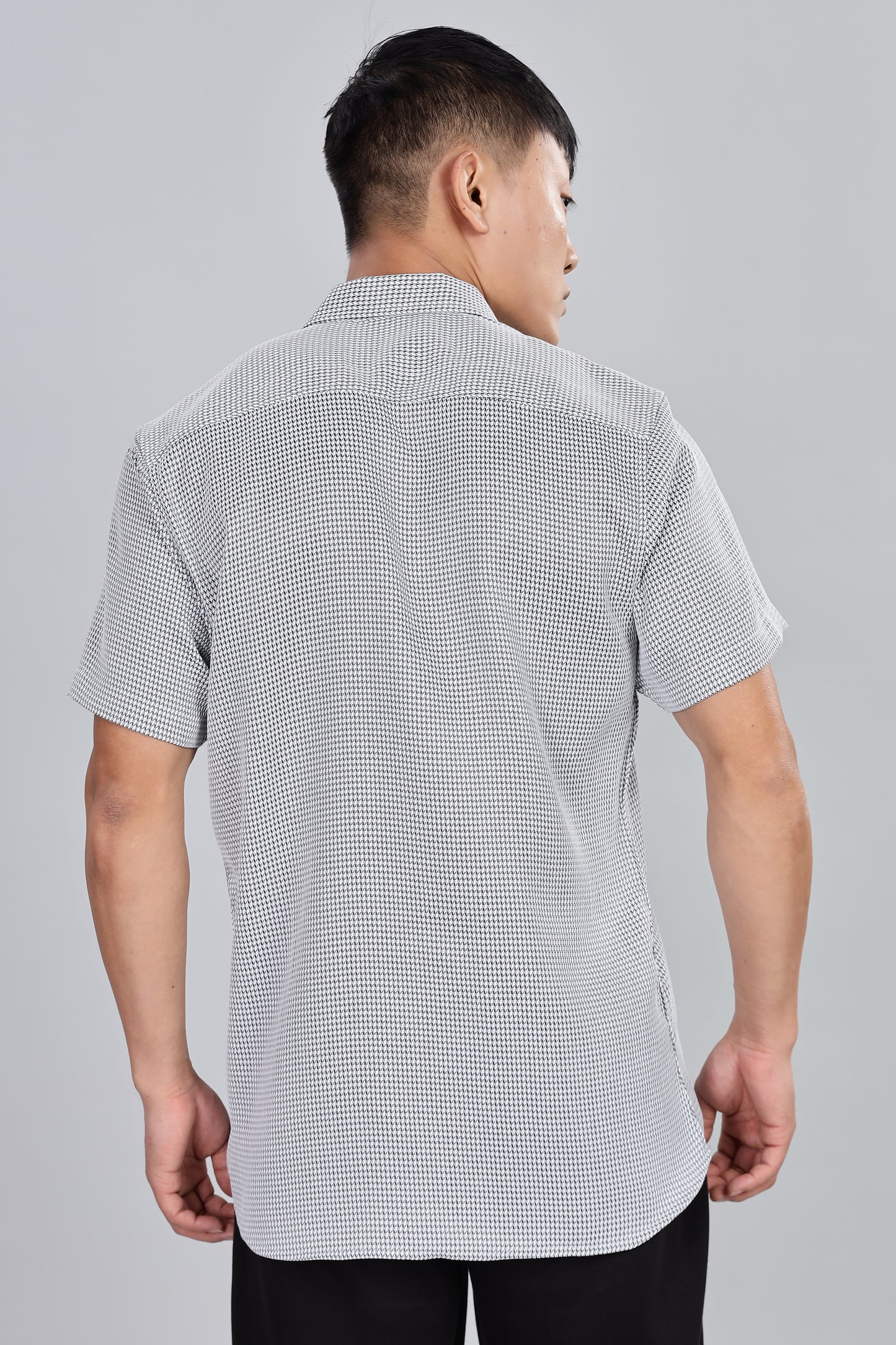 Men’s Short Sleeve Casual Shirt(BLACK) – Premium Cotton Blend | Lightweight & Breathable
