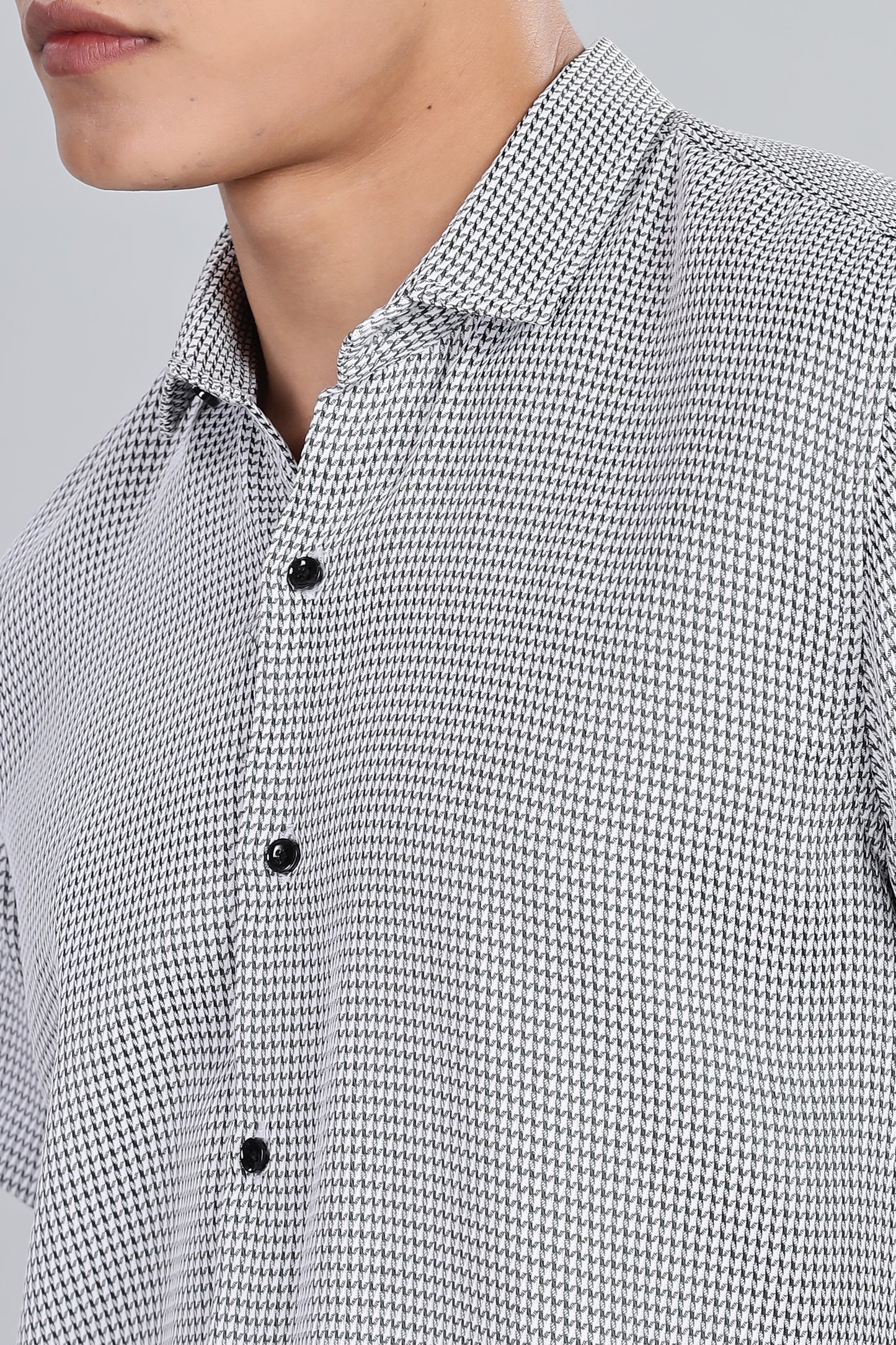 Men’s Short Sleeve Casual Shirt(BLACK) – Premium Cotton Blend | Lightweight & Breathable