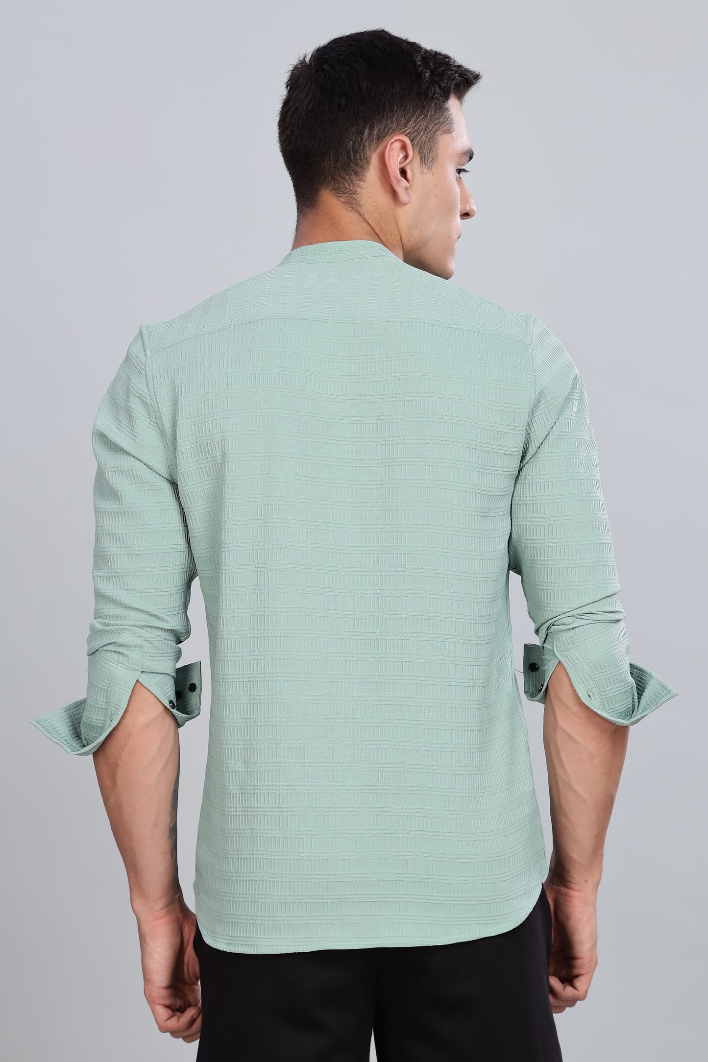Mint Smart-Fit Spandex Shirt – Flexible & Long-Lasting