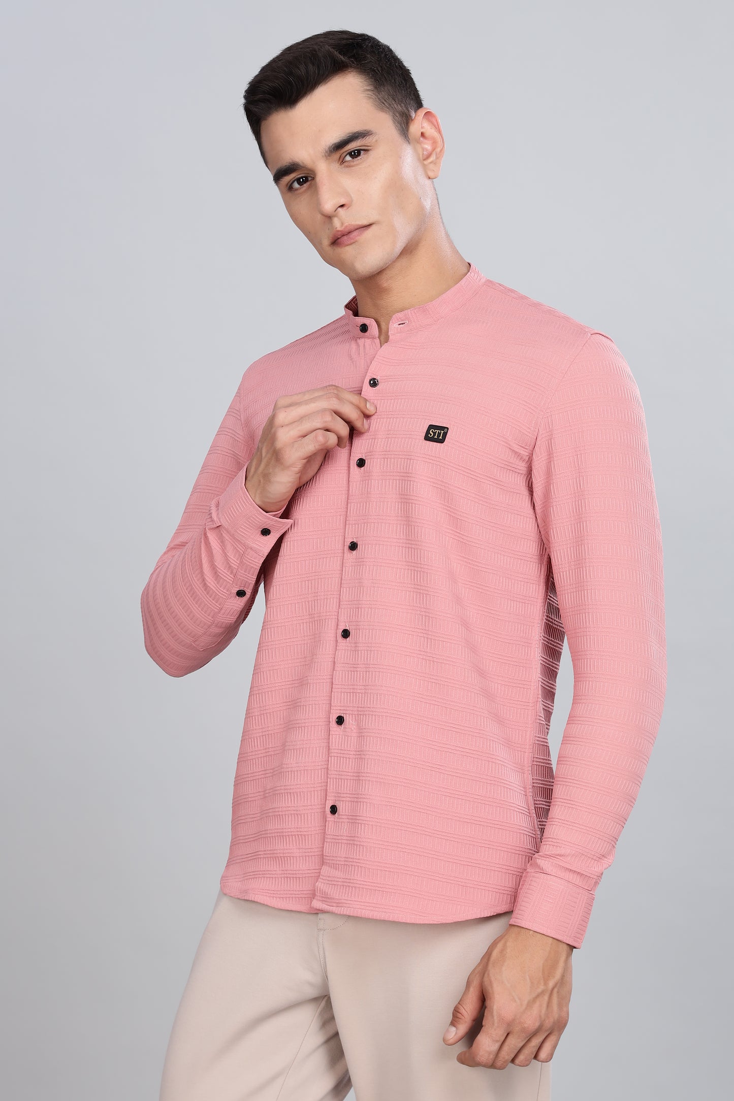 Pink Smart-Fit Spandex Shirt – Flexible & Long-Lasting