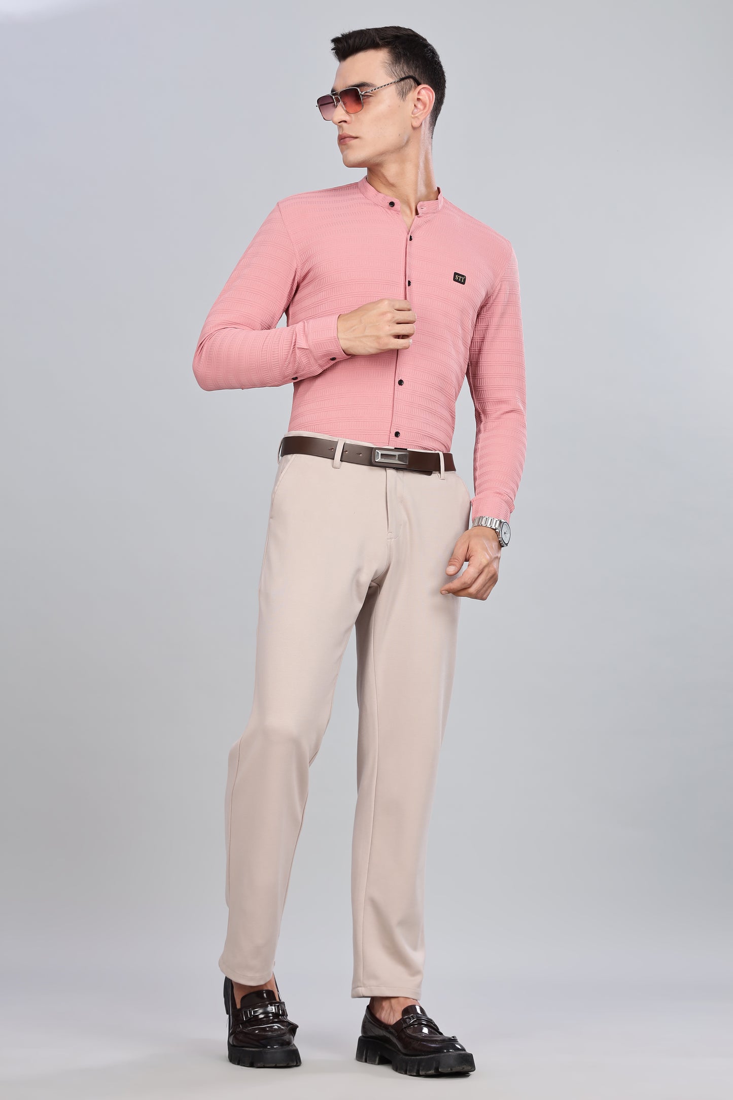 Pink Smart-Fit Spandex Shirt – Flexible & Long-Lasting