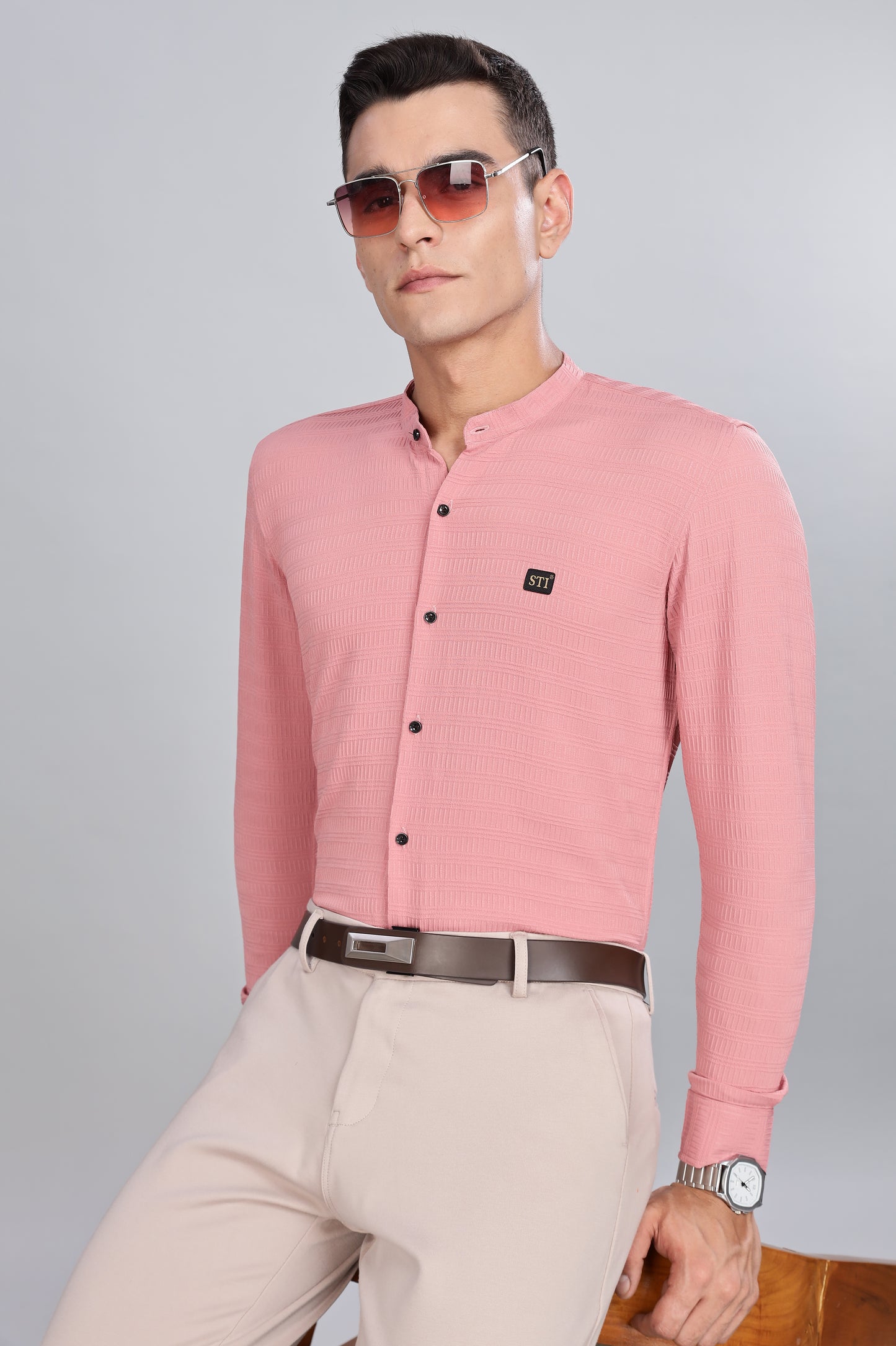 Pink Smart-Fit Spandex Shirt – Flexible & Long-Lasting
