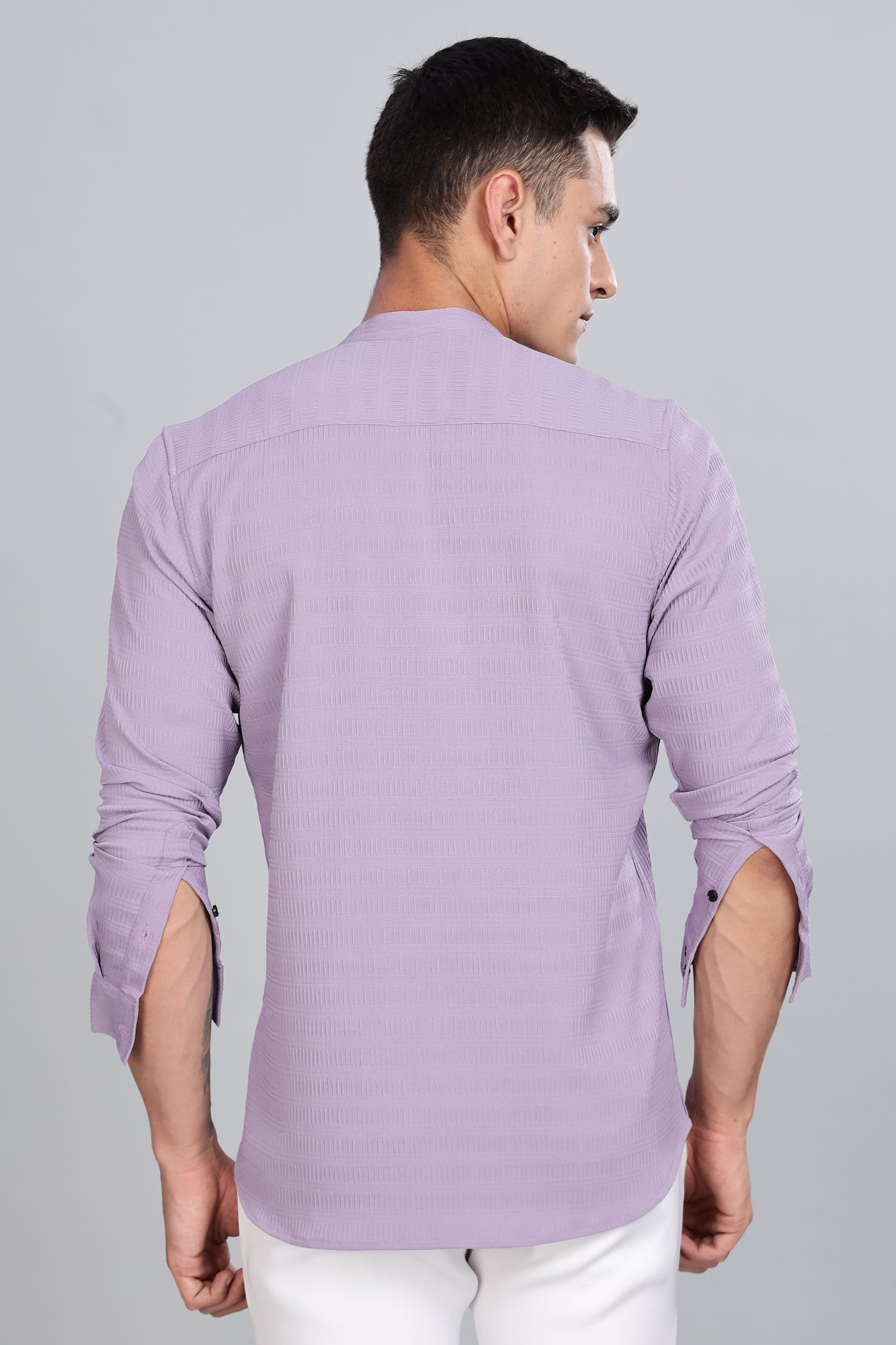 Purple Smart-Fit Spandex Shirt – Flexible & Long-Lasting