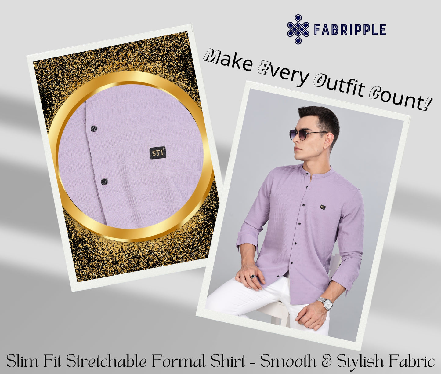 Purple Smart-Fit Spandex Shirt – Flexible & Long-Lasting