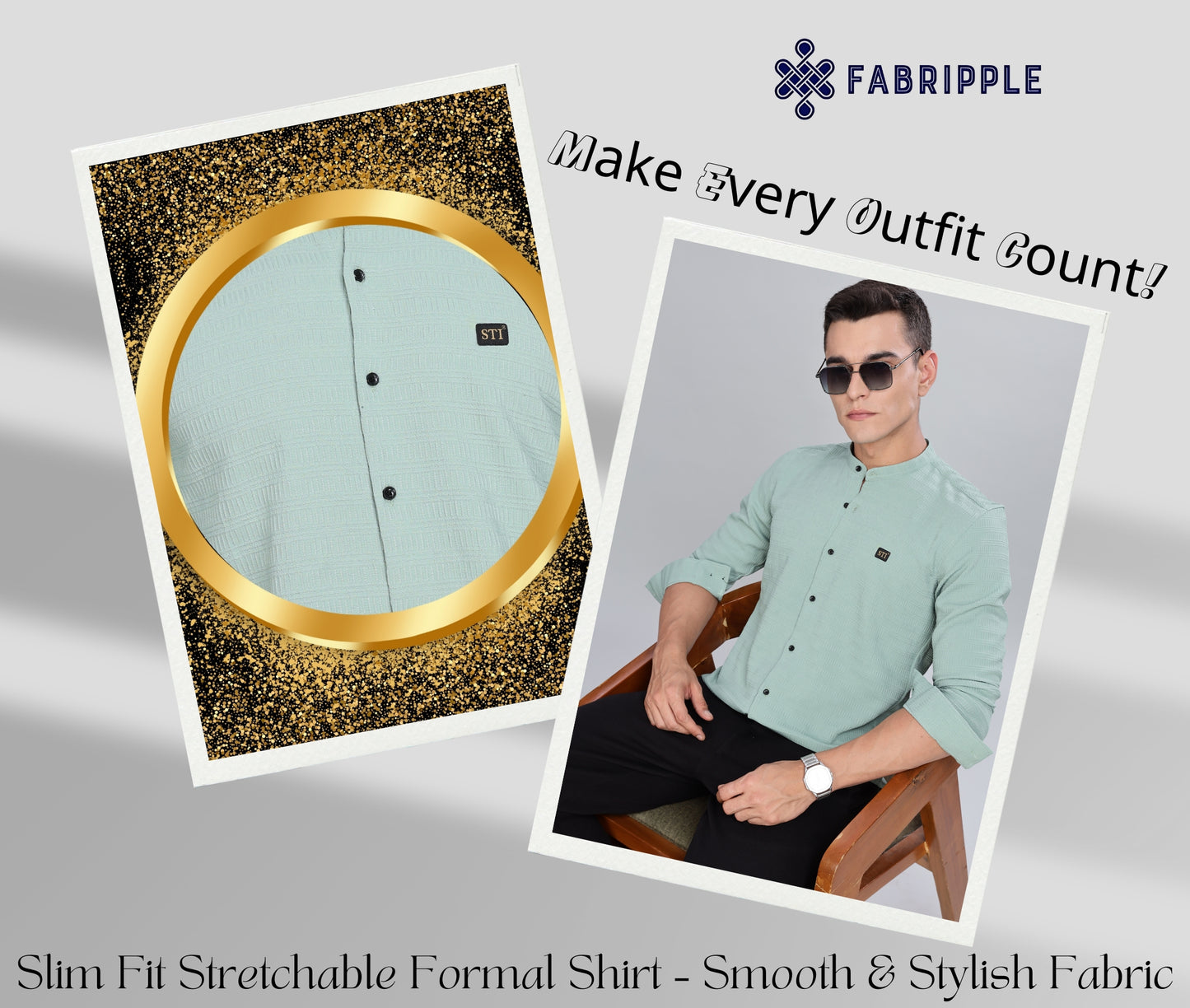 Mint Smart-Fit Spandex Shirt – Flexible & Long-Lasting