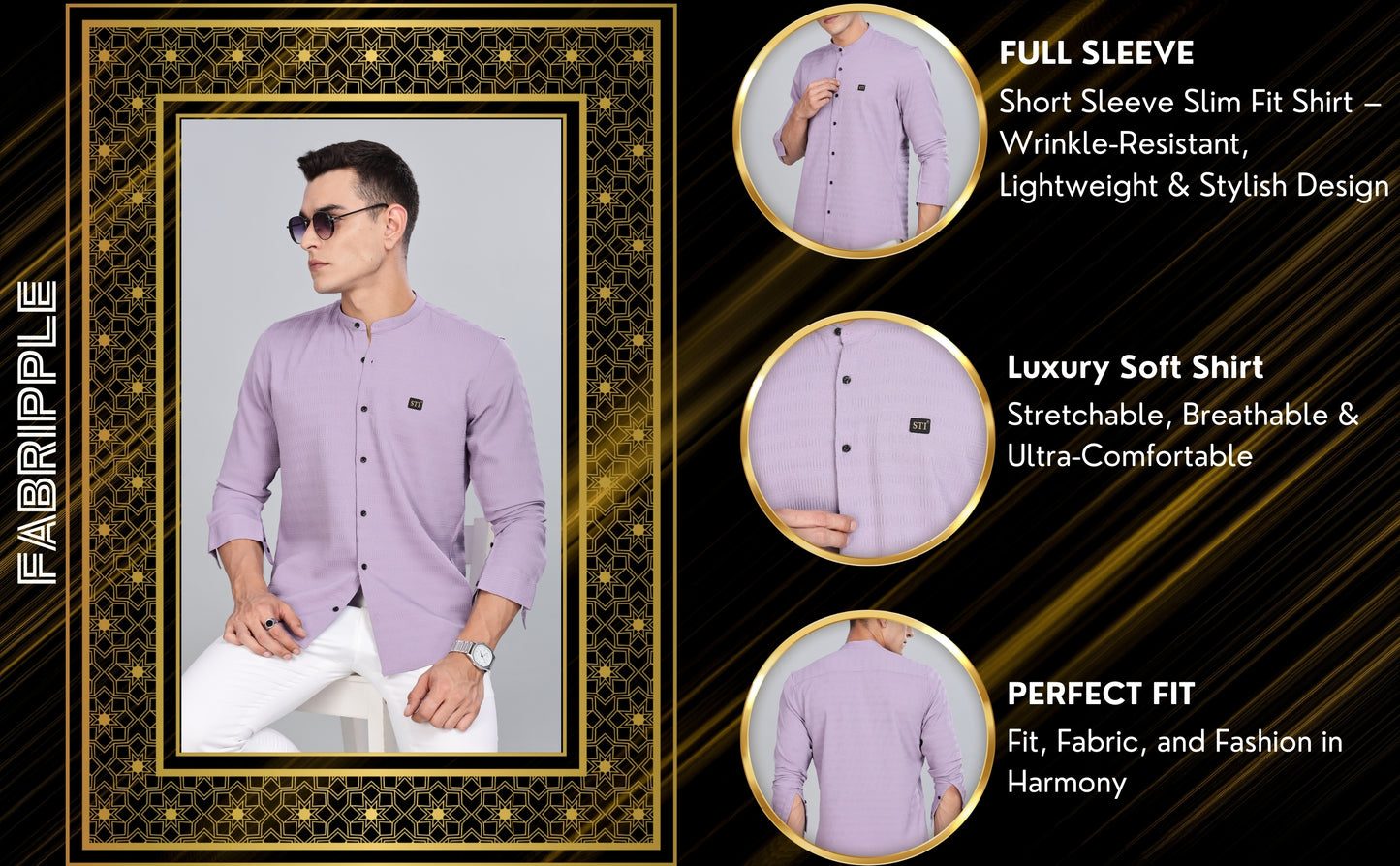 Purple Smart-Fit Spandex Shirt – Flexible & Long-Lasting