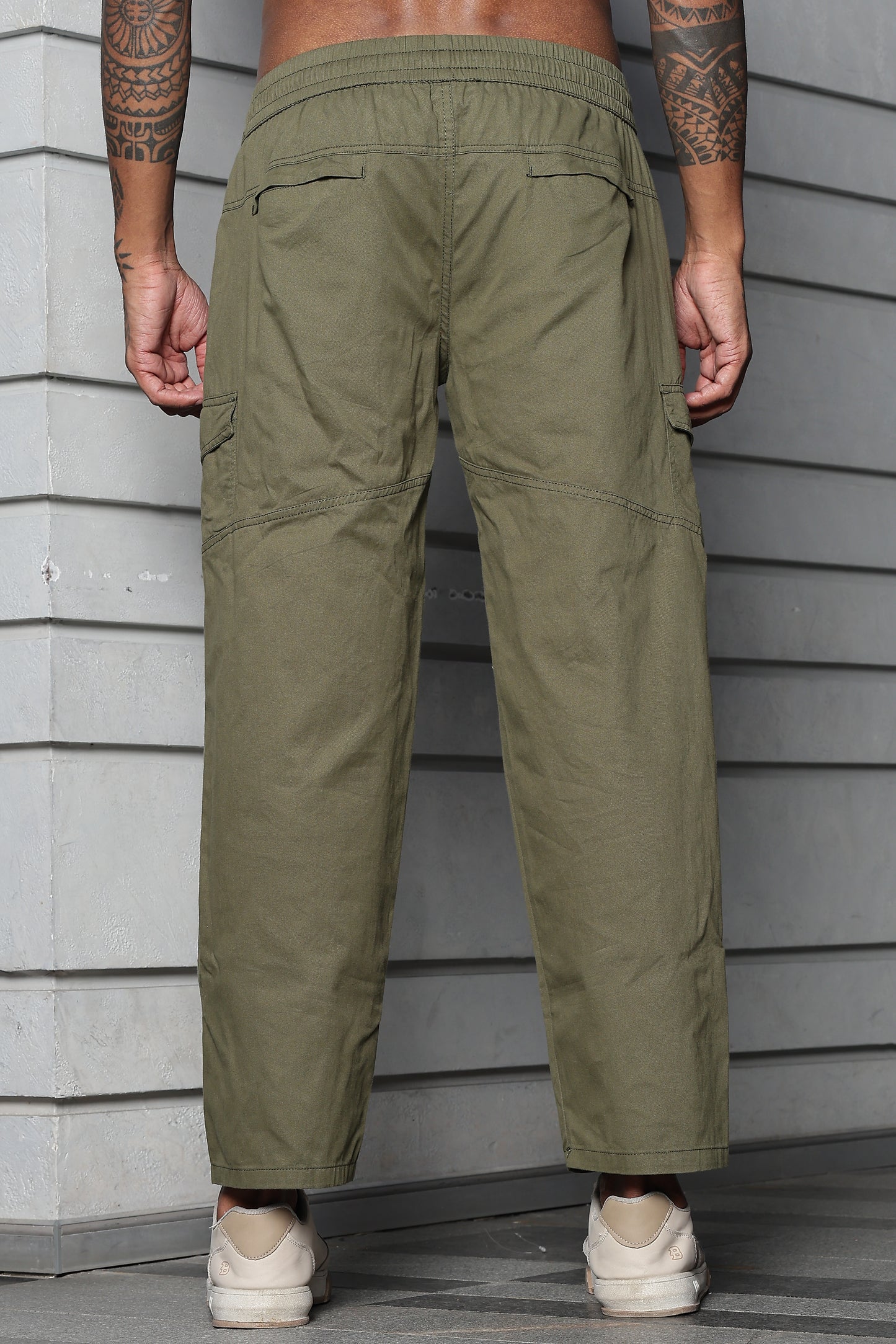 Men’s Heavy-Duty Cotton Cargo Pants(GREEN) – Rugged Style, All-Day Comfort