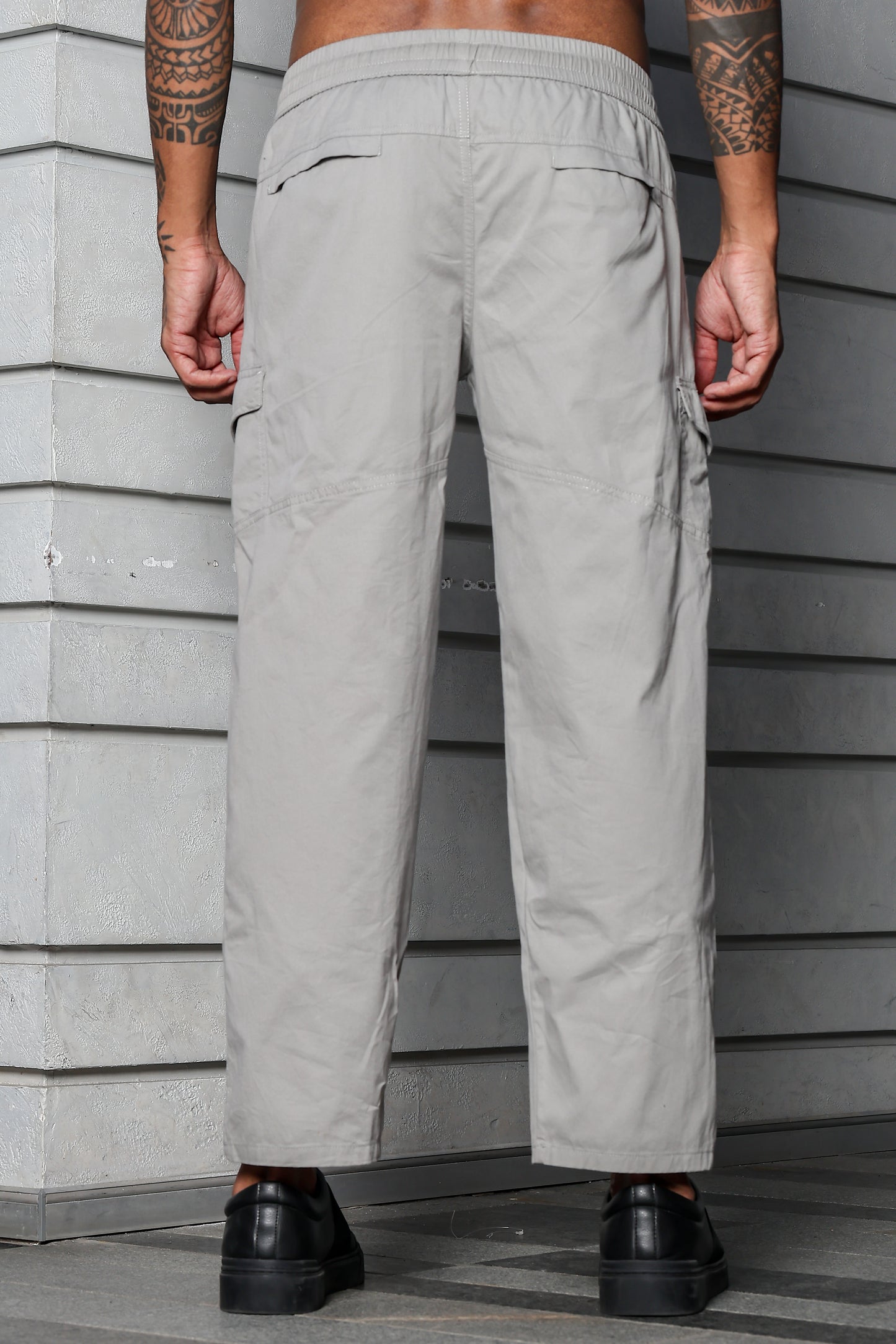 Men’s Heavy-Duty Cotton Cargo Pants(Light-Grey) – Rugged Style, All-Day Comfort
