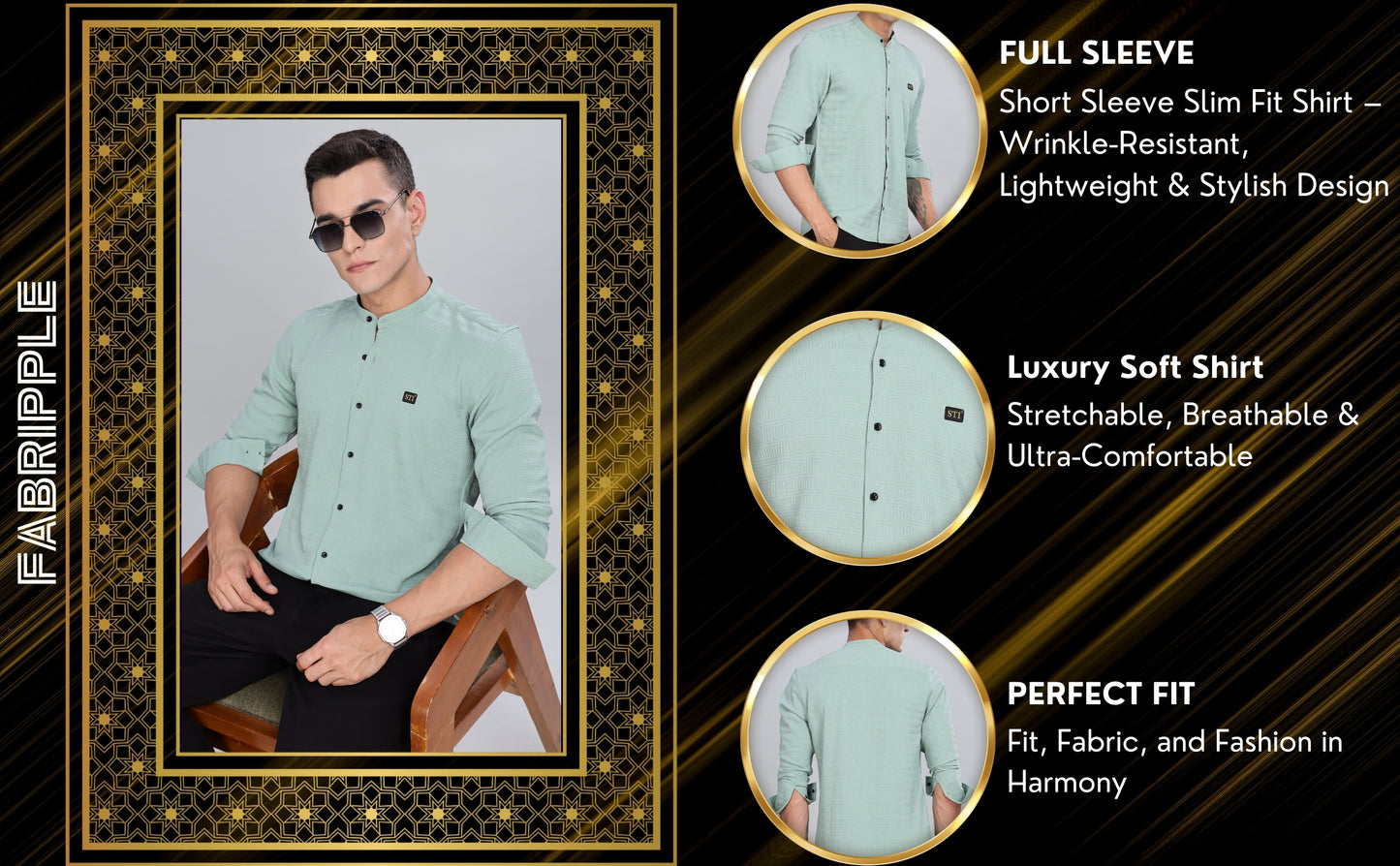 Mint Smart-Fit Spandex Shirt – Flexible & Long-Lasting