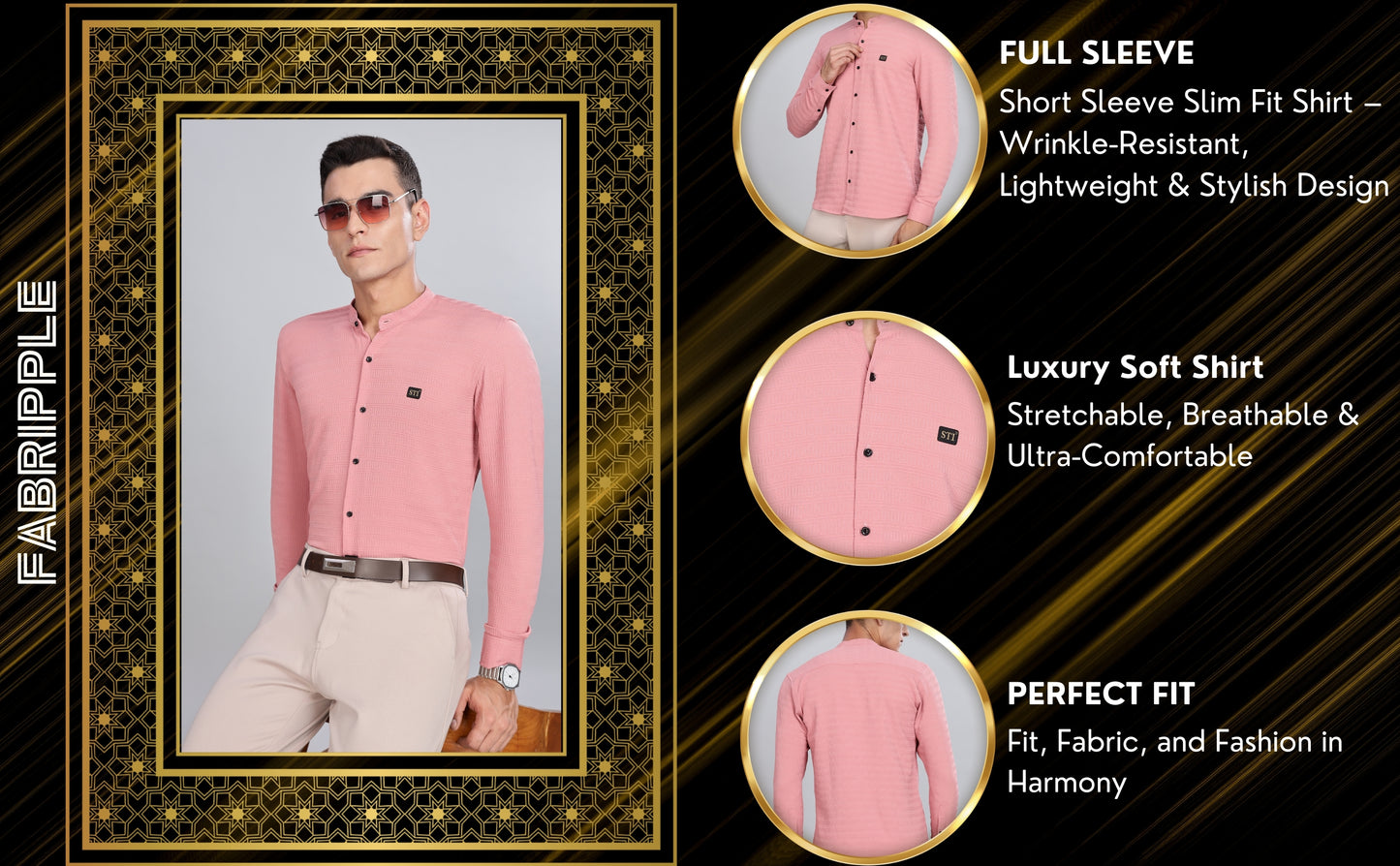 Pink Smart-Fit Spandex Shirt – Flexible & Long-Lasting