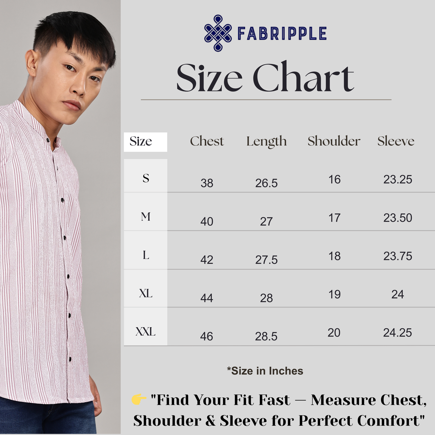 Men's Trendy Long Sleeve Striped Shirt(PINK)