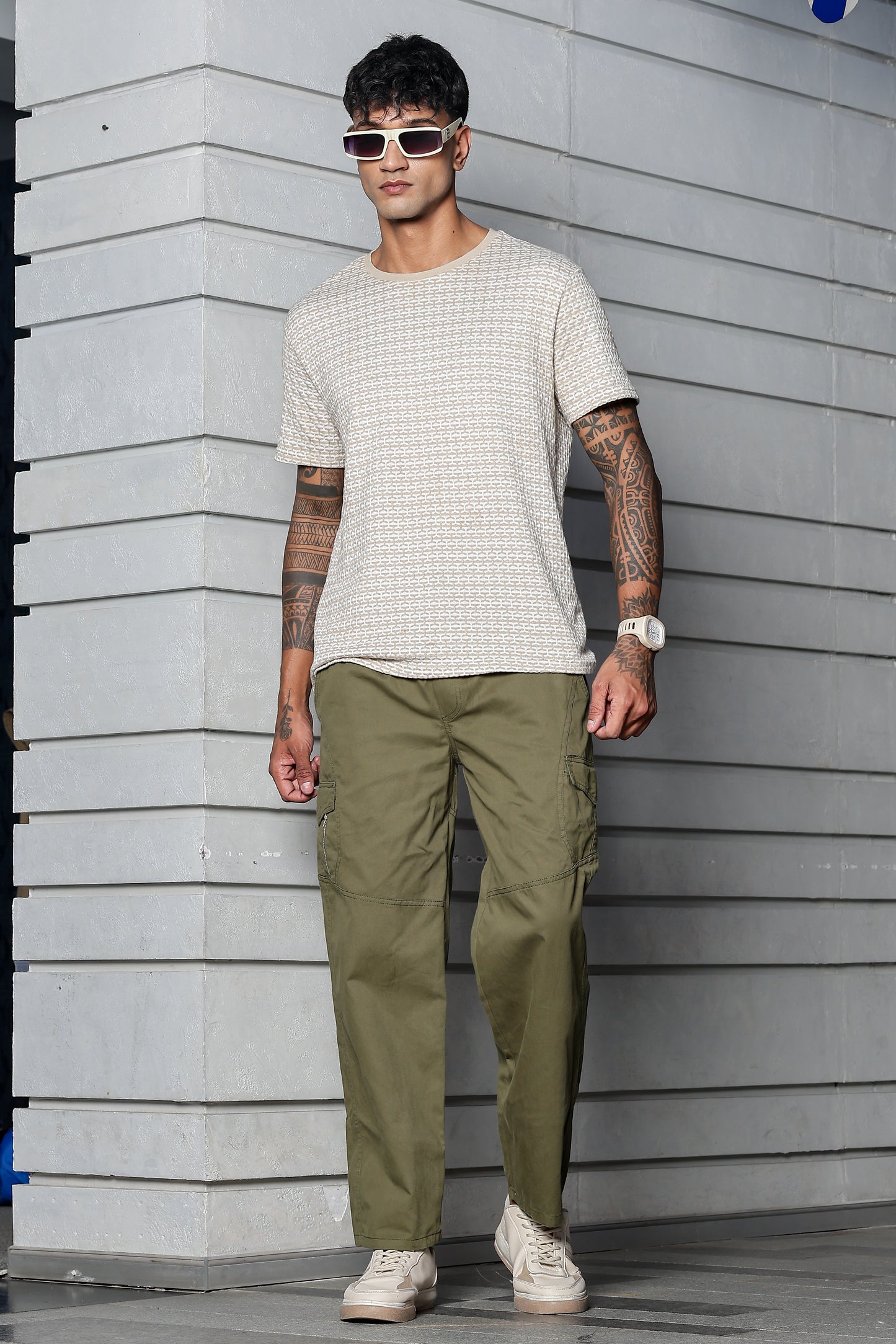 Men’s Heavy-Duty Cotton Cargo Pants(GREEN) – Rugged Style, All-Day Comfort