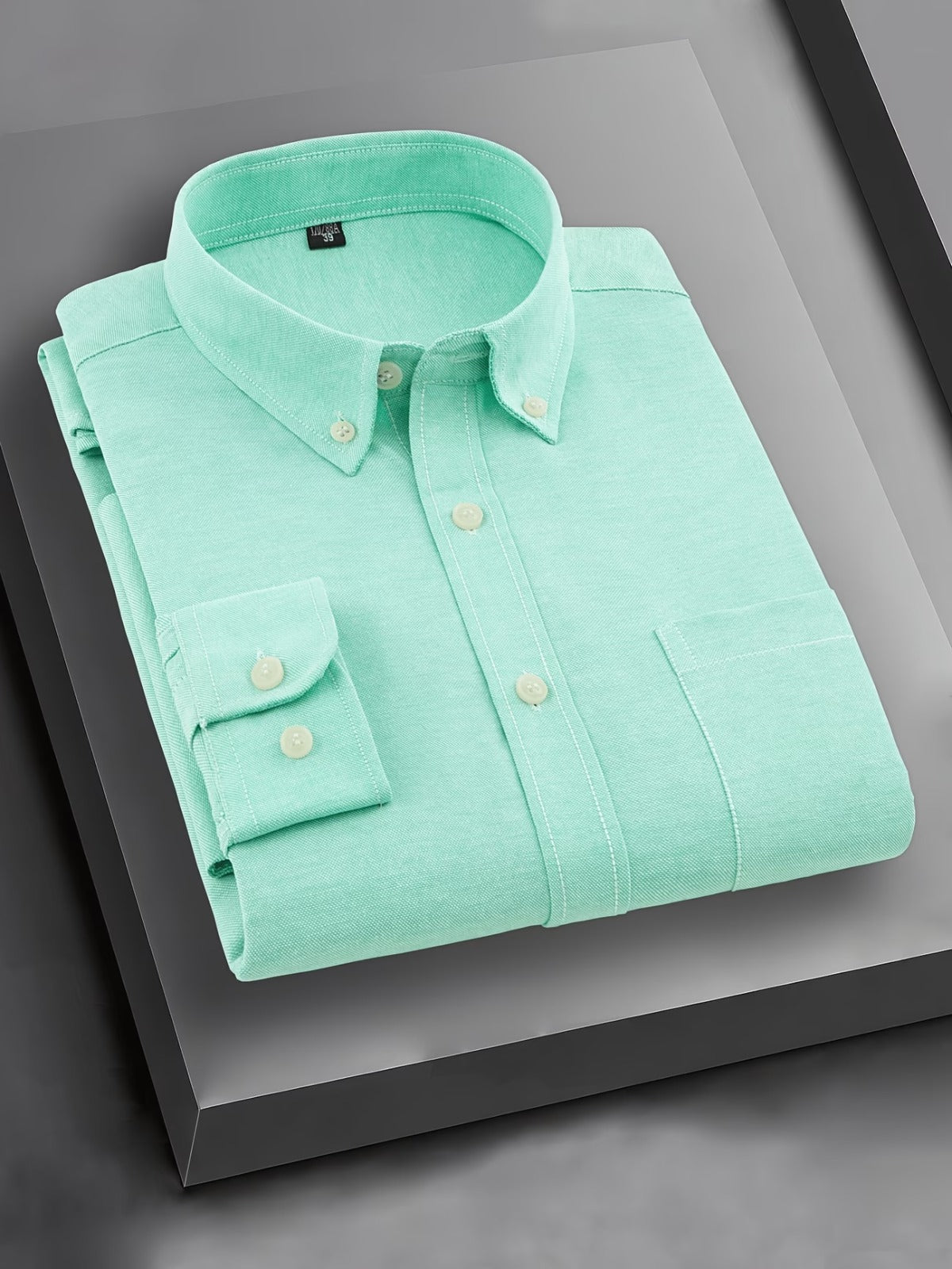 Men’s Green Solid Full Sleeve Button Down Casual Shirt