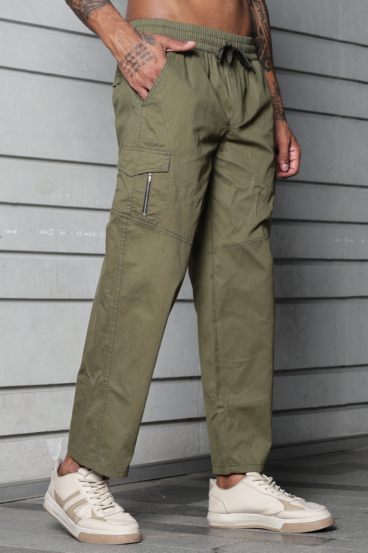 Men’s Heavy-Duty Cotton Cargo Pants(GREEN) – Rugged Style, All-Day Comfort