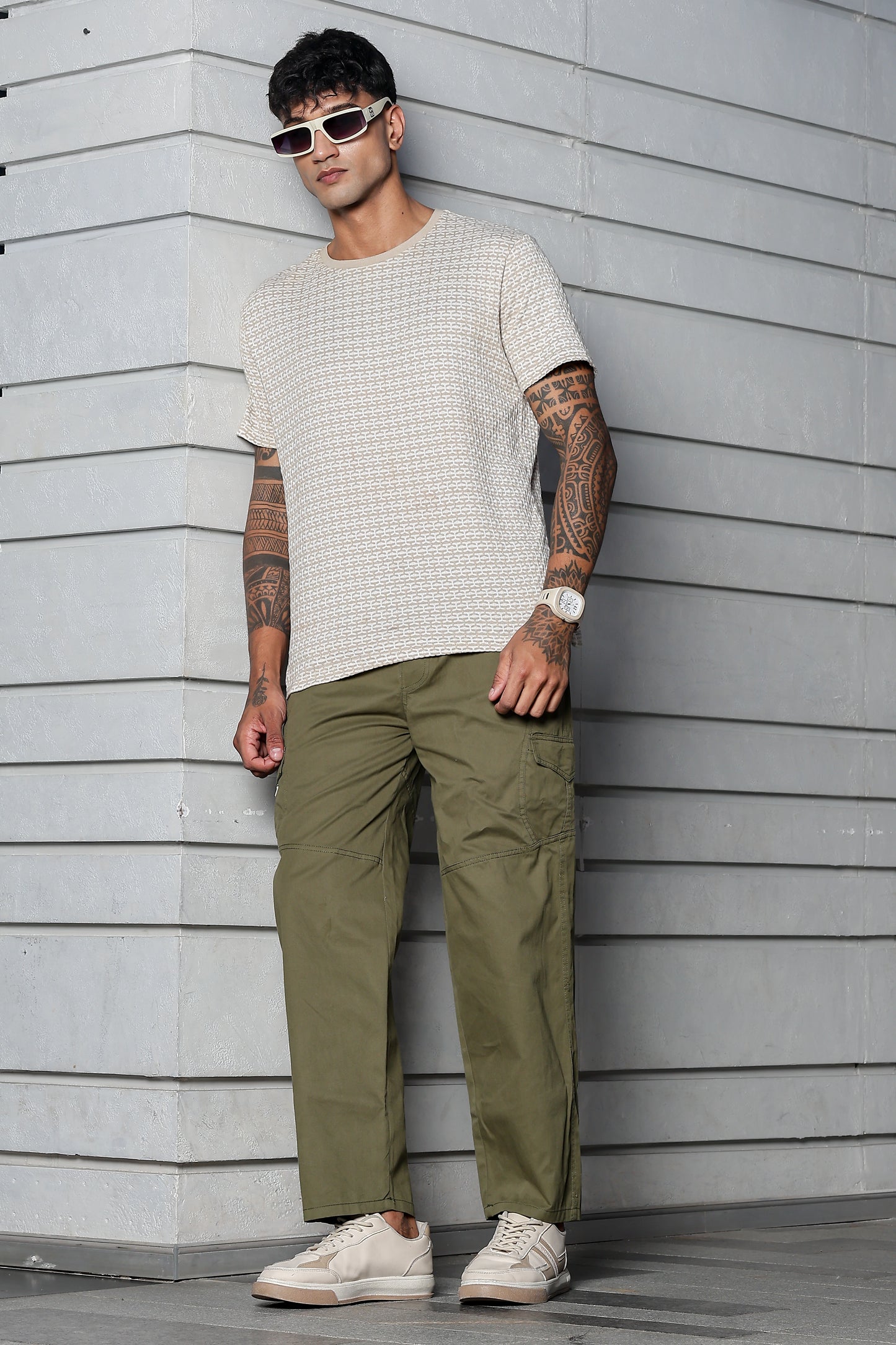 Men’s Heavy-Duty Cotton Cargo Pants(GREEN) – Rugged Style, All-Day Comfort