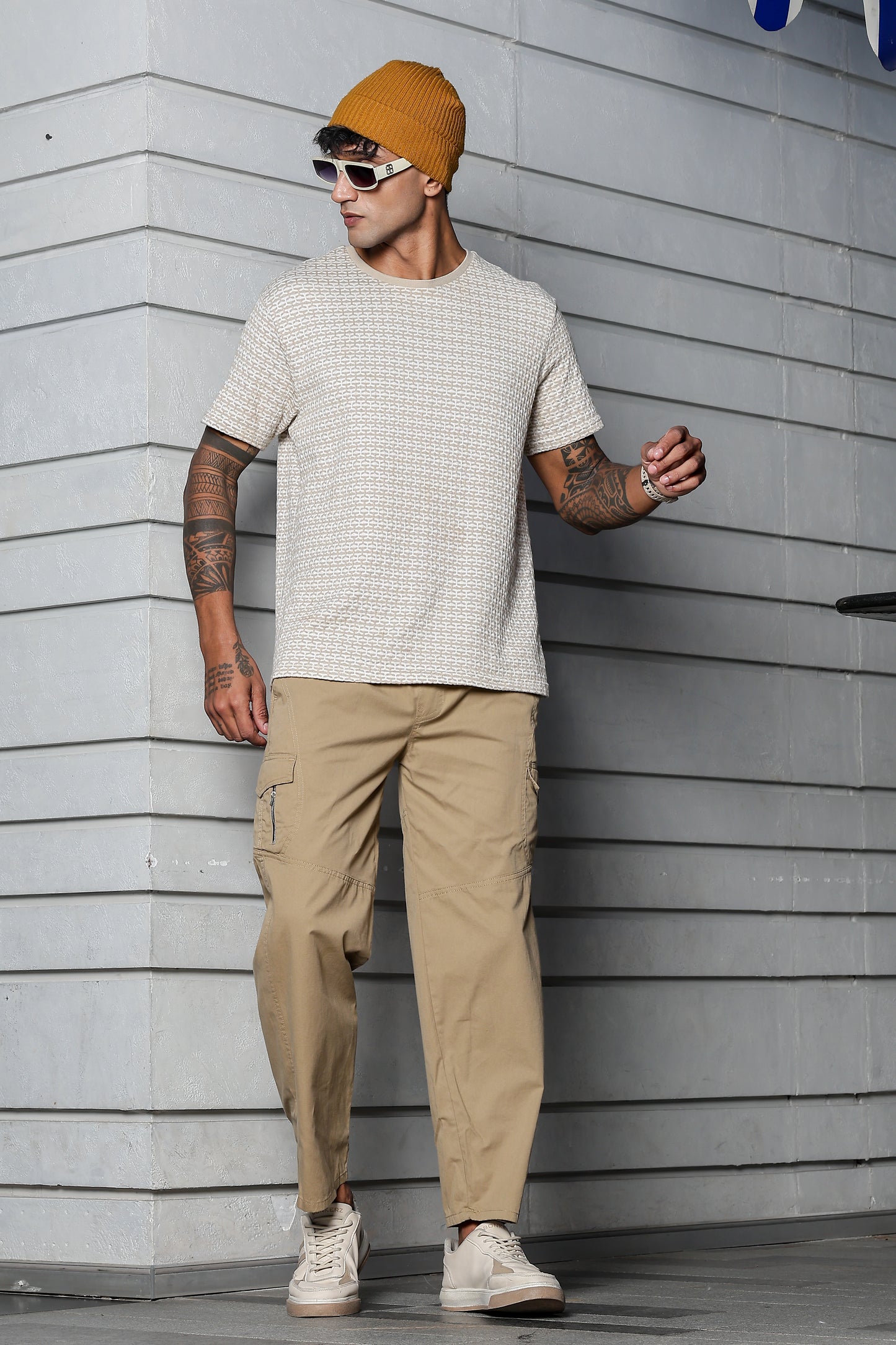 Men’s Heavy-Duty Cotton Cargo Pants(BEIGE) – Rugged Style, All-Day Comfort