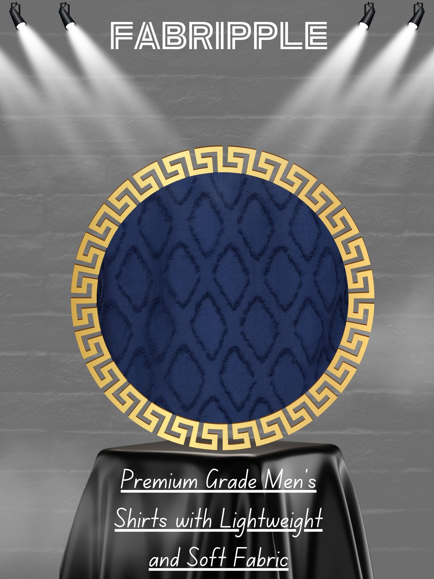 Royal Blue Premium Textured Pattern Shirt