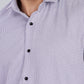 Men’s Short Sleeve Casual Shirt(Purple) – Premium Cotton Blend | Lightweight & Breathable