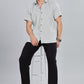 Men’s Short Sleeve Casual Shirt(Olive Green) – Premium Cotton Blend | Lightweight & Breathable