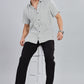 Men’s Short Sleeve Casual Shirt(Olive Green) – Premium Cotton Blend | Lightweight & Breathable
