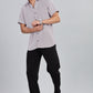 Men’s Short Sleeve Casual Shirt(Marron) – Premium Cotton Blend | Lightweight & Breathable
