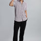 Men’s Short Sleeve Casual Shirt(Marron) – Premium Cotton Blend | Lightweight & Breathable
