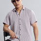 Men’s Short Sleeve Casual Shirt(Marron) – Premium Cotton Blend | Lightweight & Breathable