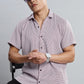 Men’s Short Sleeve Casual Shirt(Marron) – Premium Cotton Blend | Lightweight & Breathable