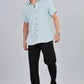 Men’s Short Sleeve Casual Shirt(AQUE) – Premium Cotton Blend | Lightweight & Breathable