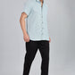 Men’s Short Sleeve Casual Shirt(AQUE) – Premium Cotton Blend | Lightweight & Breathable