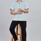 Men’s Short Sleeve Casual Shirt(AQUE) – Premium Cotton Blend | Lightweight & Breathable