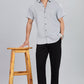 Men’s Short Sleeve Casual Shirt(BLACK) – Premium Cotton Blend | Lightweight & Breathable