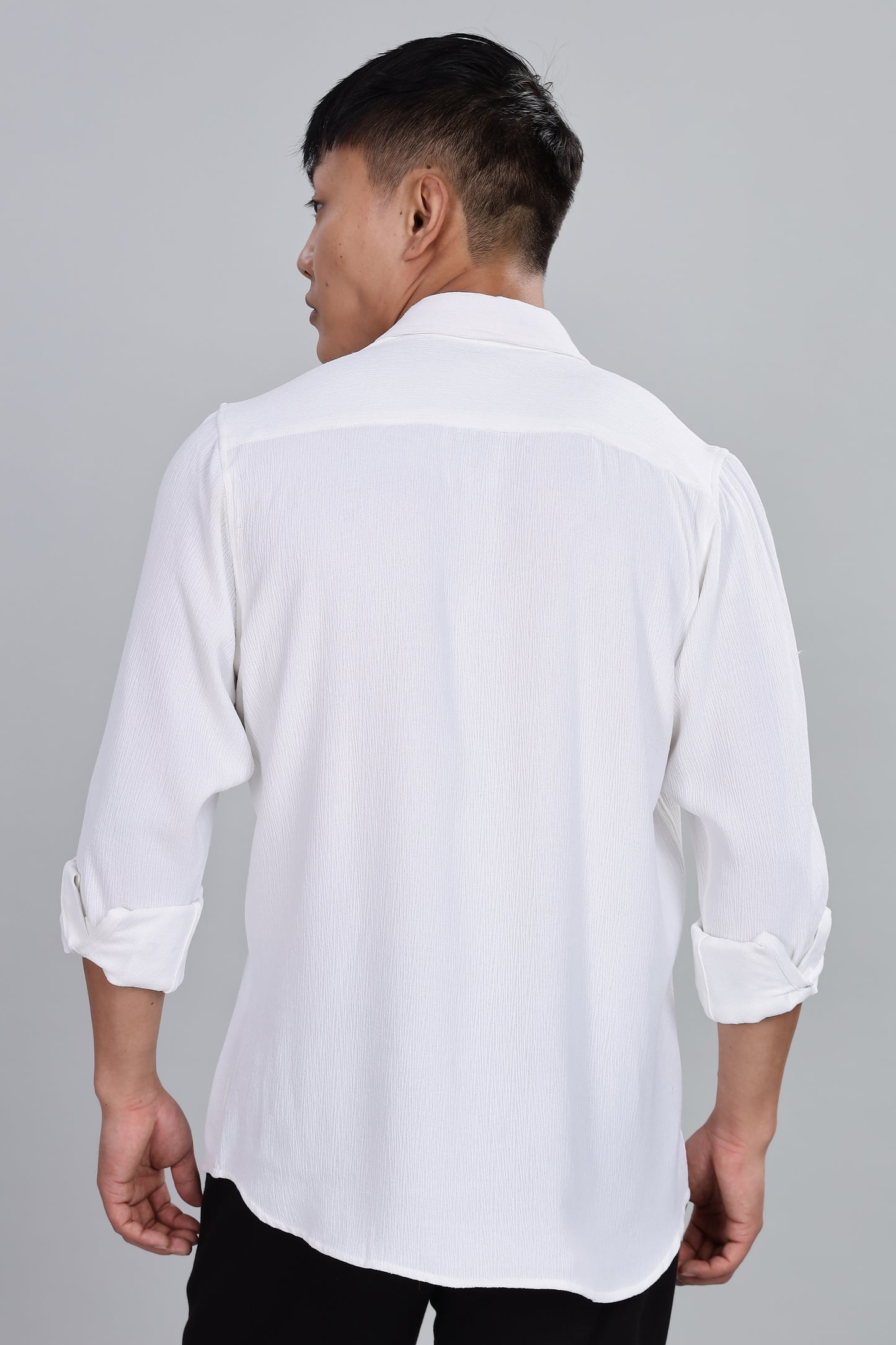 Men’s Premium Textured Shirt(White) – Luxurious Fabric, Timeless Style | Wear Confidence, Own the Moment