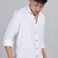 Men’s Premium Textured Shirt(White) – Luxurious Fabric, Timeless Style | Wear Confidence, Own the Moment