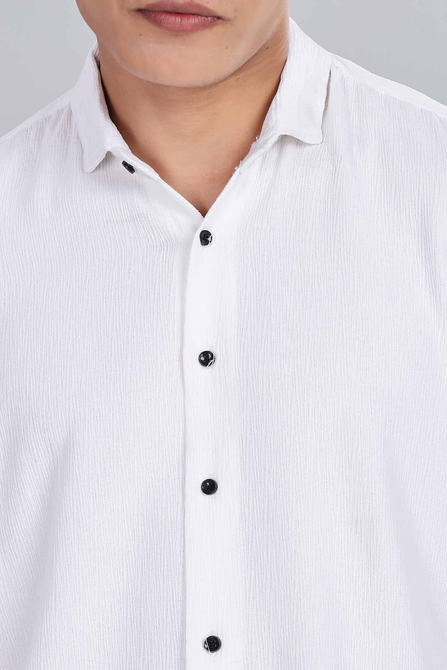 Men’s Premium Textured Shirt(White) – Luxurious Fabric, Timeless Style | Wear Confidence, Own the Moment