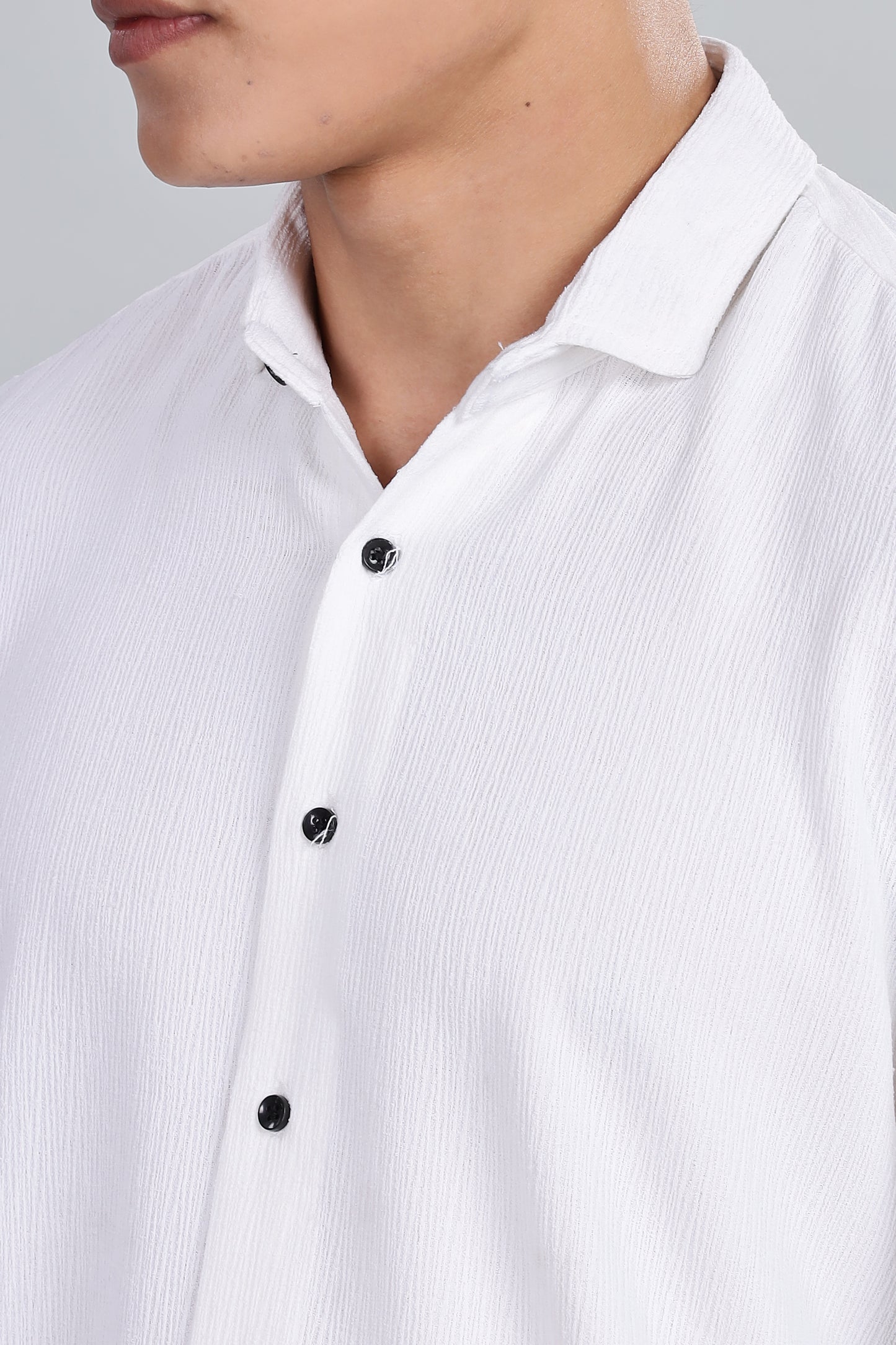 Men’s Premium Textured Shirt(White) – Luxurious Fabric, Timeless Style | Wear Confidence, Own the Moment