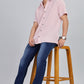 Men’s Premium Checked Shirt – PEACH | Long Sleeve Comfort Fit