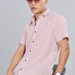 Men’s Premium Checked Shirt – PEACH | Long Sleeve Comfort Fit