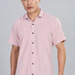 Men’s Premium Checked Shirt – PEACH | Long Sleeve Comfort Fit