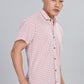 Men’s Premium Checked Shirt – PEACH | Long Sleeve Comfort Fit