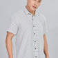 Men’s Premium Checked Shirt – GREY | Long Sleeve Comfort Fit