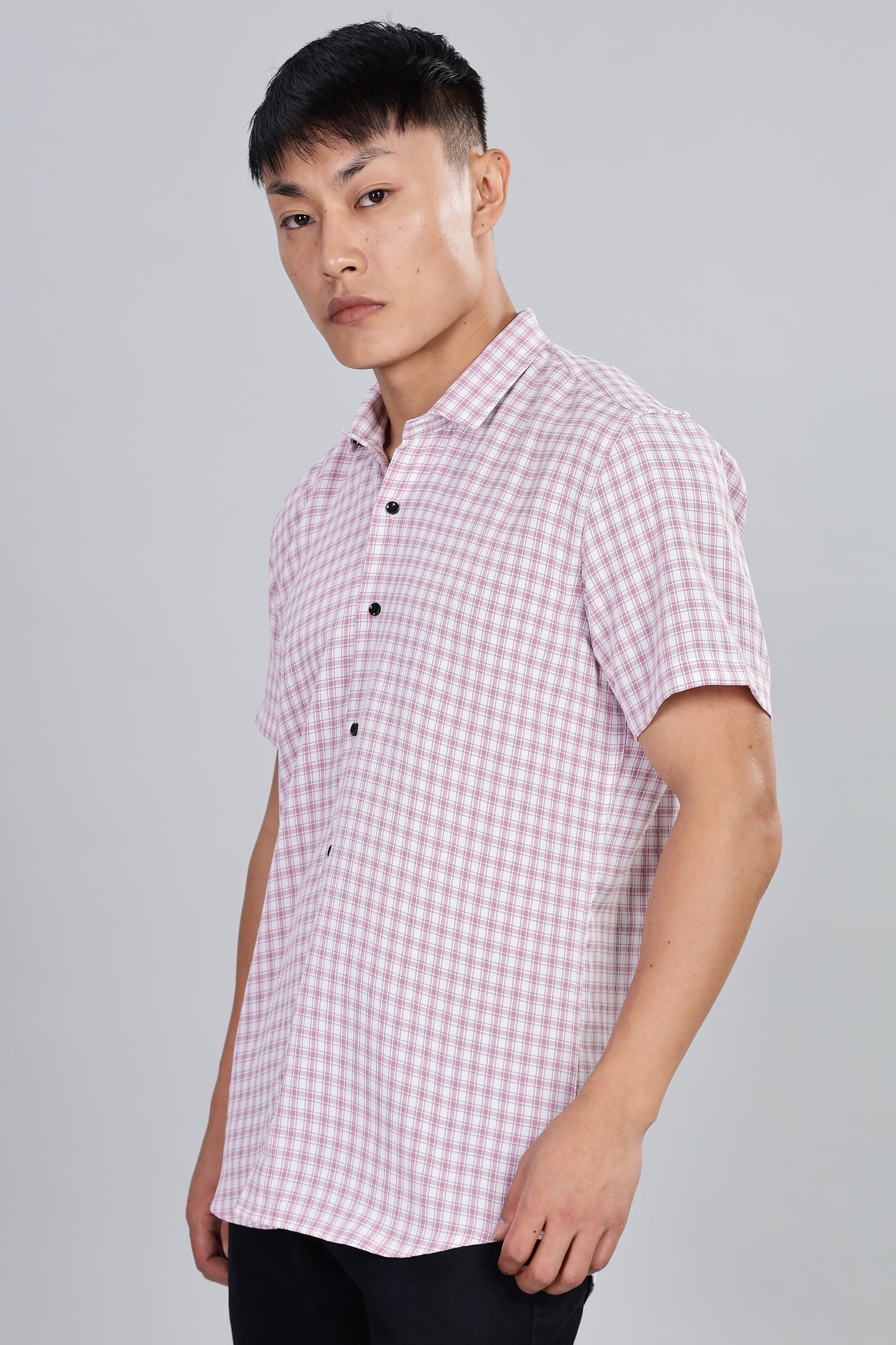 Men’s Premium Checked Shirt – PURPLE | Long Sleeve Comfort Fit