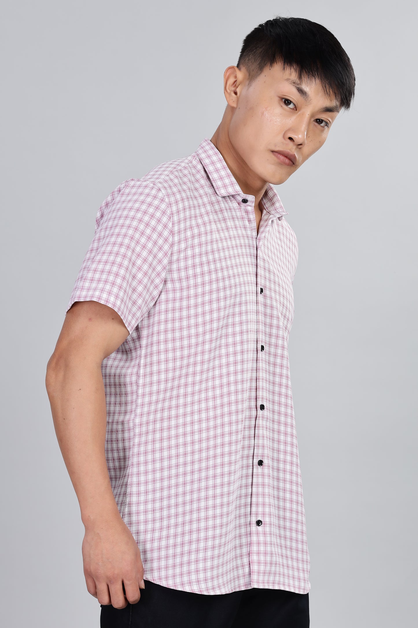 Men’s Premium Checked Shirt – PURPLE | Long Sleeve Comfort Fit