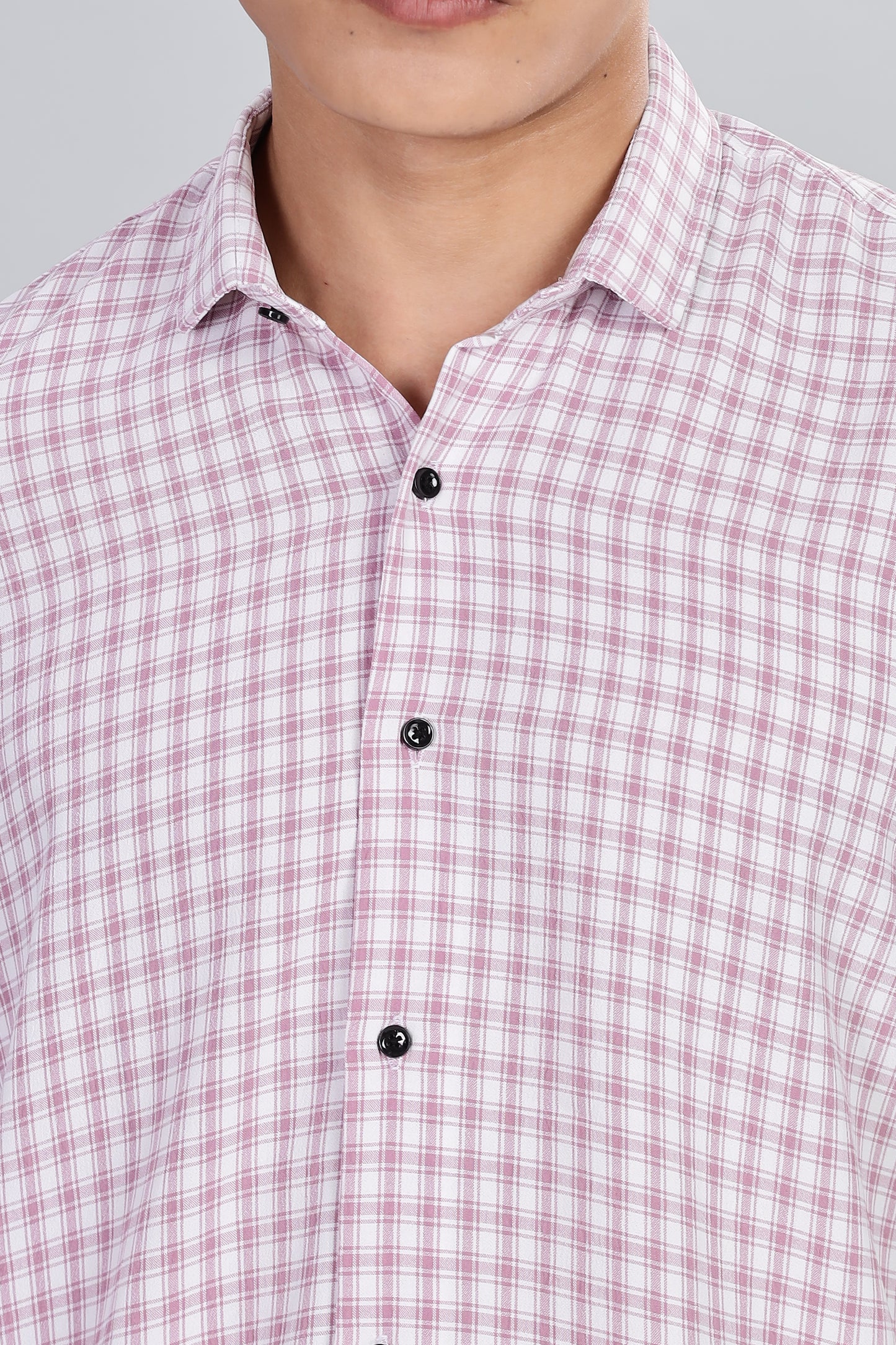 Men’s Premium Checked Shirt – PURPLE | Long Sleeve Comfort Fit