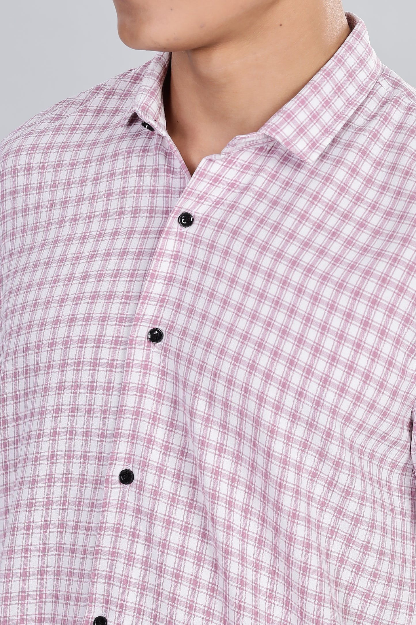 Men’s Premium Checked Shirt – PURPLE | Long Sleeve Comfort Fit