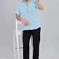 Men’s Premium Checked Shirt – SKY | Long Sleeve Comfort Fit